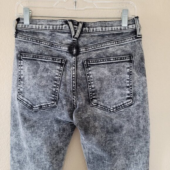 Veronica Beard Brooke Mid Rise Skinny Jeans Size 28 Black Acid Wash Stretchy Euc - Picture 9 of 10